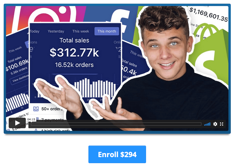 picture of Biaheza's sales page and the click to buy for $294 button in blue