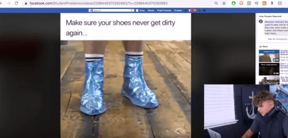 picture of best selling facebook ad for a shoe protection product