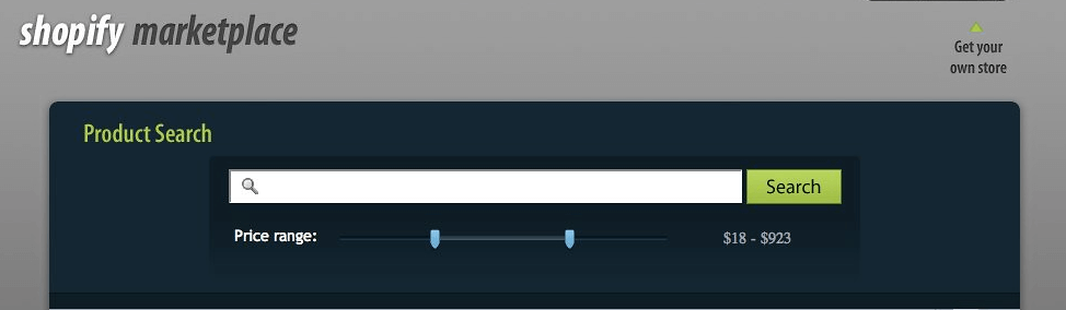 picture of shopify website